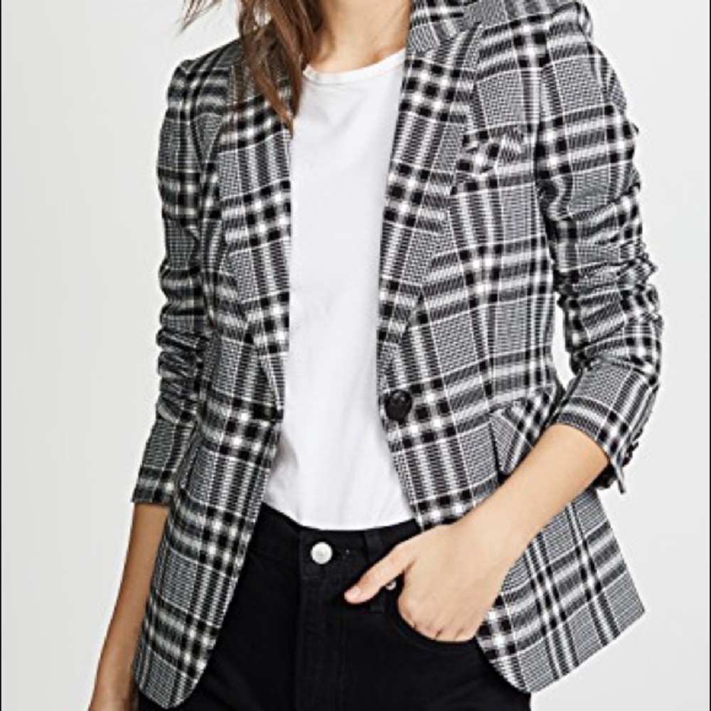 Veronica Beard Plaid Ada Dickey Blazer